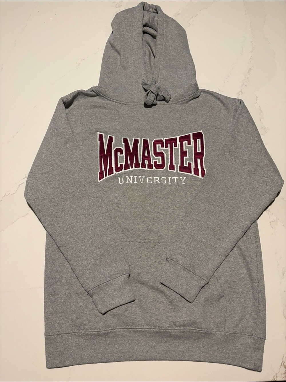 McMaster University Hoodie Merch Gray Size Small Unisex